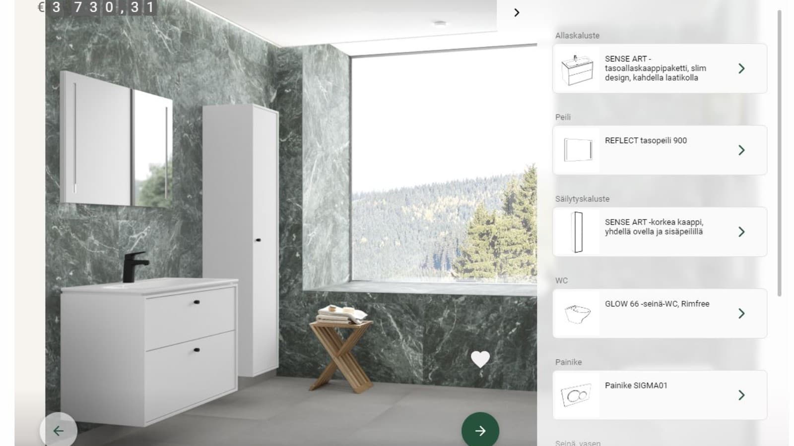 Kylpyhuoneen suunnitelutyökalu Kylpyhuoneen suunnitelutyökalu