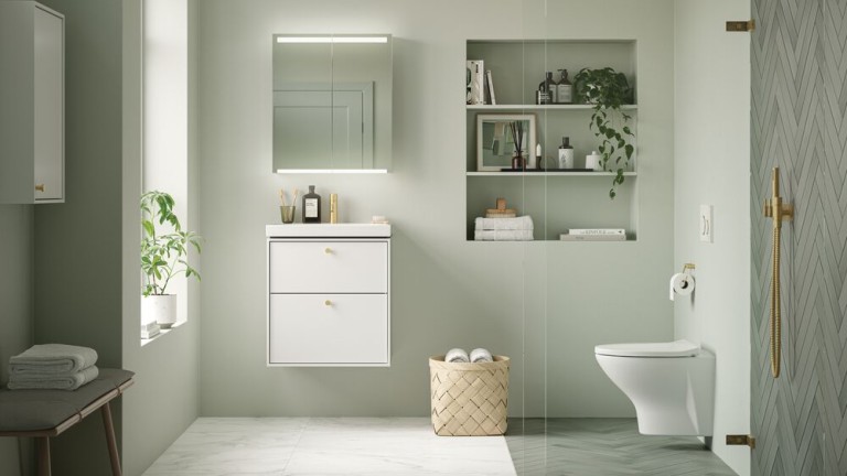 IDO Sense Art -kylpyhuonekalusteet valkoisena